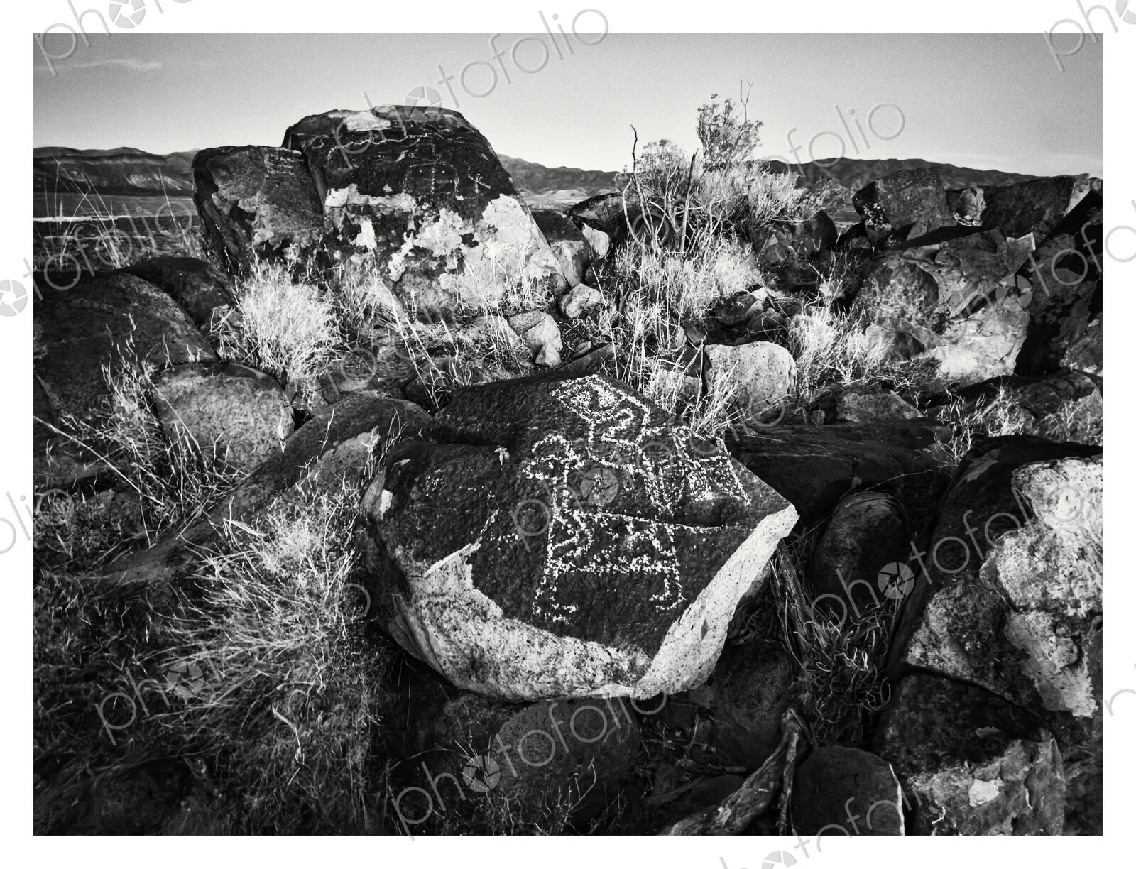 Three Rivers Petroglyph Site, a petroglyph with a hunting scene