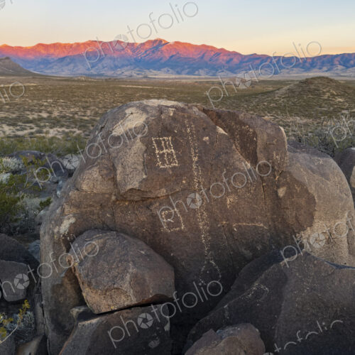 Three Rivers Petroglyph Site, at sunset Three Rivers Petroglyph Site, at sunset