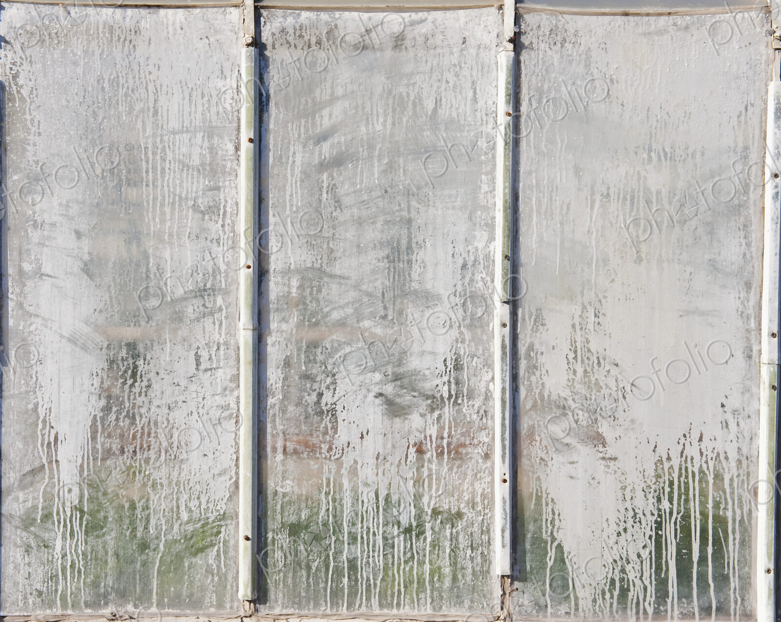 Three Whitewashed Window Panes
