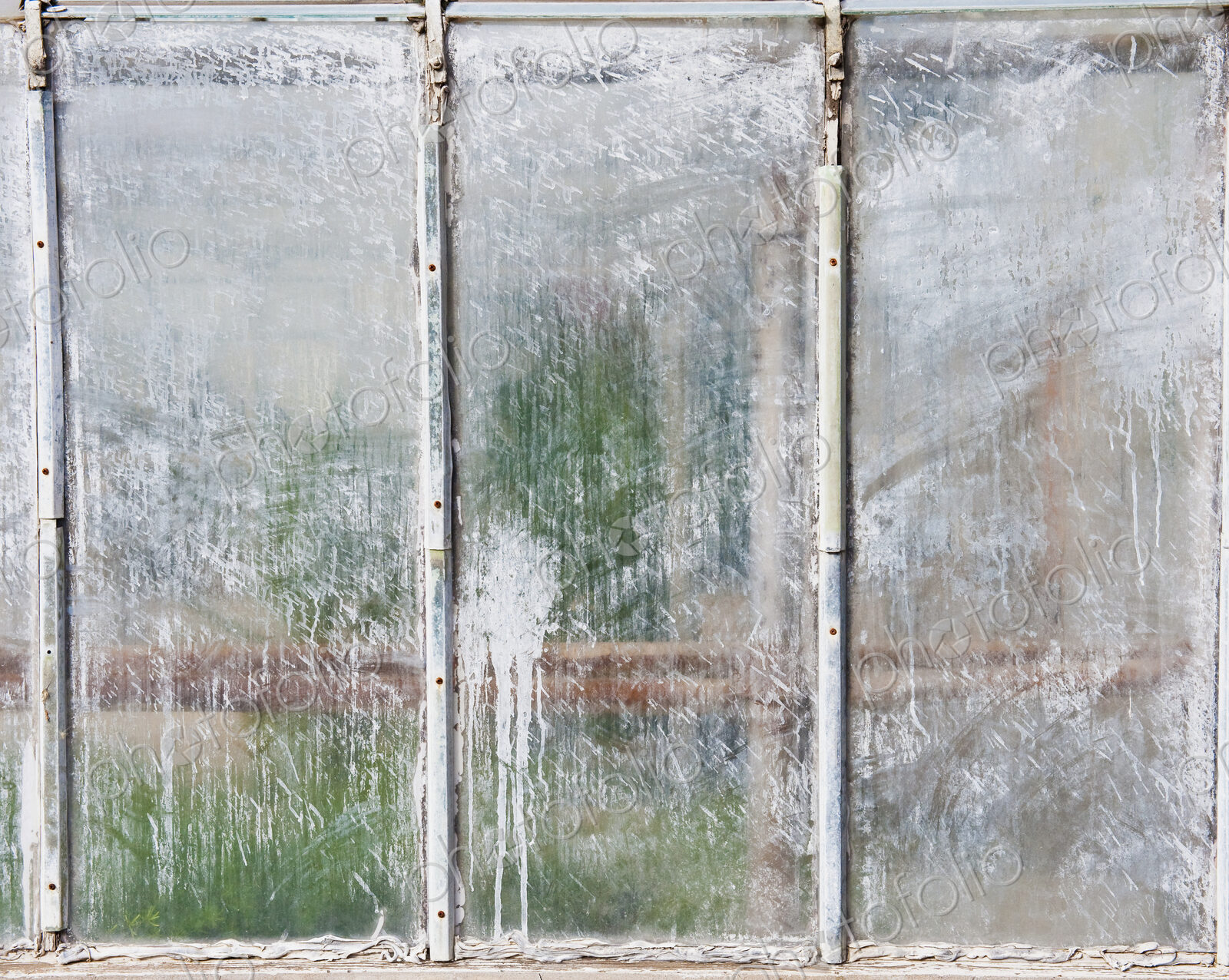 Three Whitewashed Window Panes