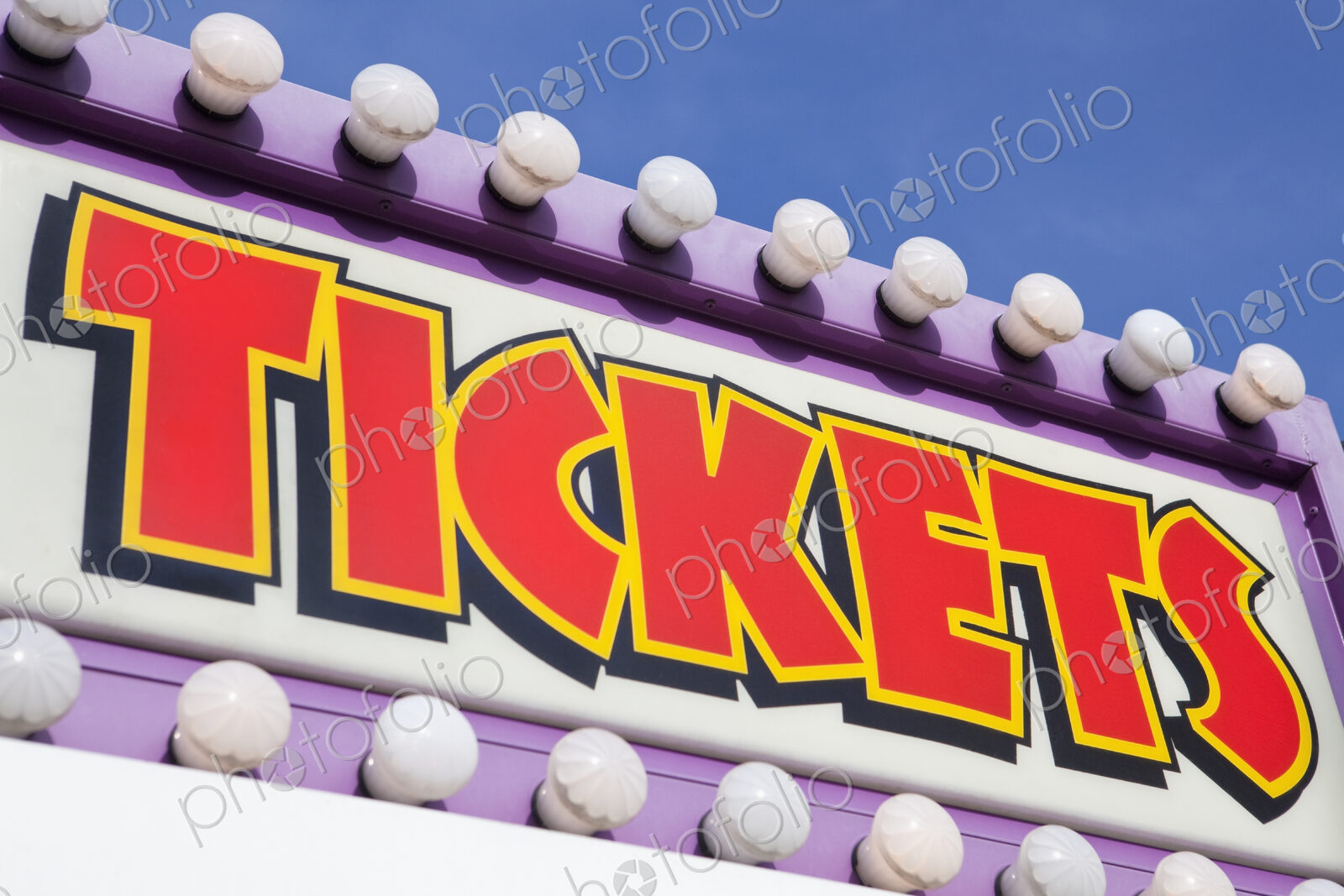 Ticket Booth Sign At Traveling Carnival