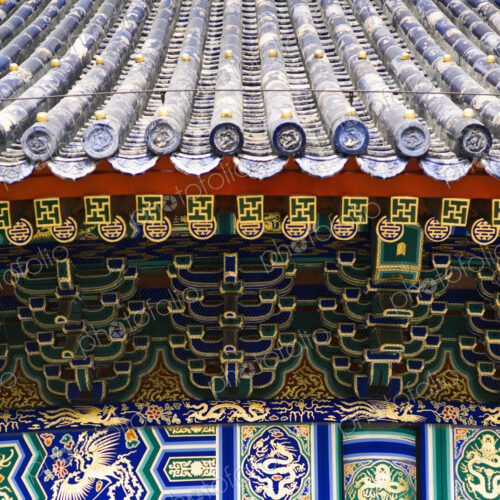 Tile Roof and Art on the Temple of Heaven Tile Roof and Art on the Temple of Heaven