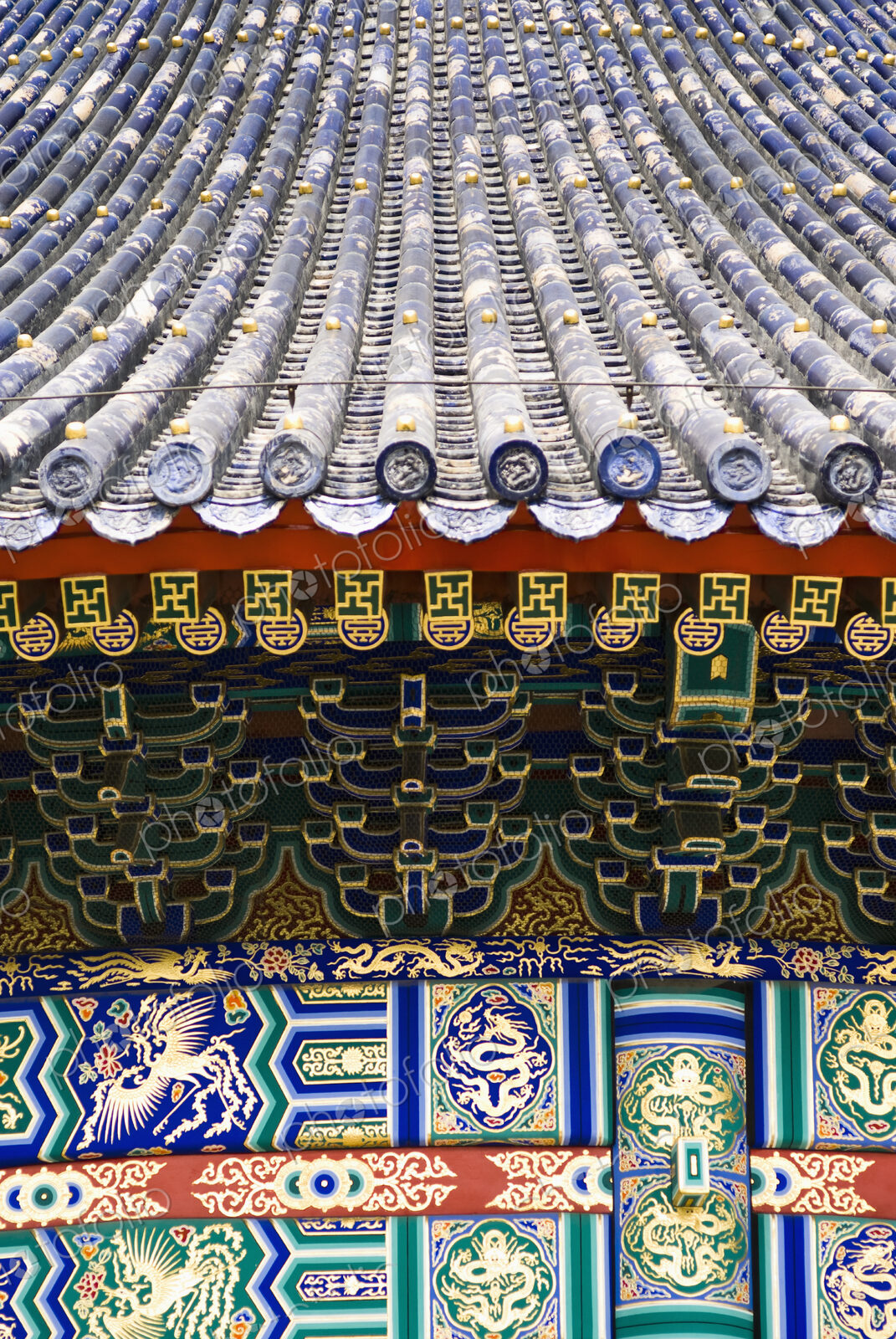 Tile Roof and Art on the Temple of Heaven