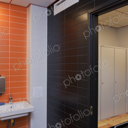 Tiled Workplace Bathroom