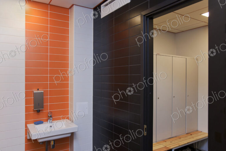 Tiled Workplace Bathroom