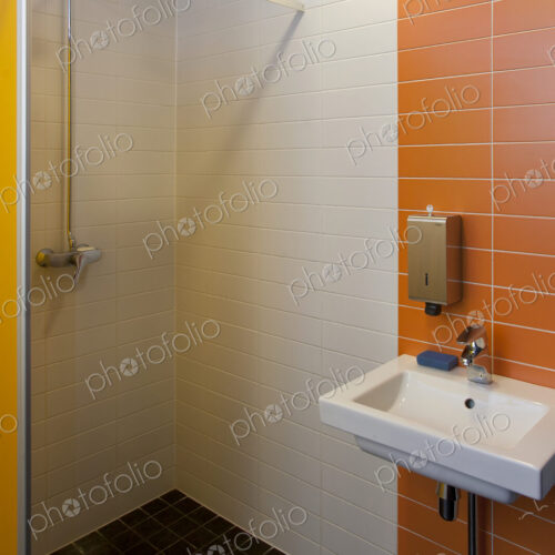 Tiled Workplace Bathroom