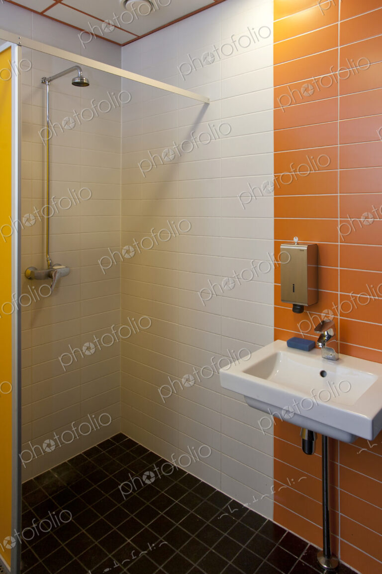 Tiled Workplace Bathroom