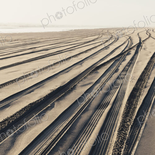 Tire tracks on the soft surface of sand on a beach. Tire tracks on the soft surface of sand on a beach.