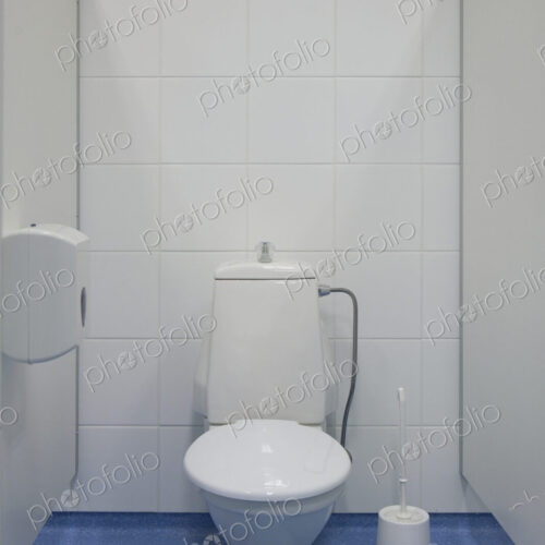 Toilet cubicle in a new school building