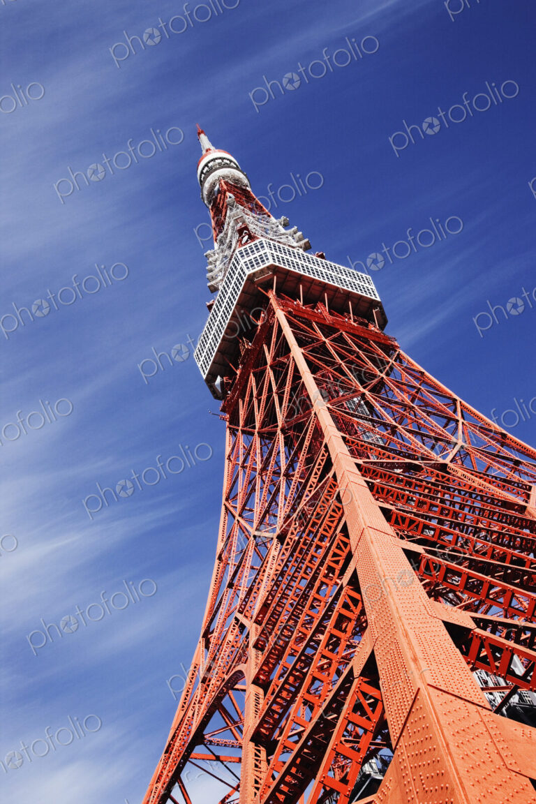 Tokyo Tower Against Blue Sky