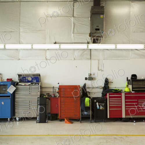 Tool Chests In An Automobile Repair Shop Tool Chests In An Automobile Repair Shop