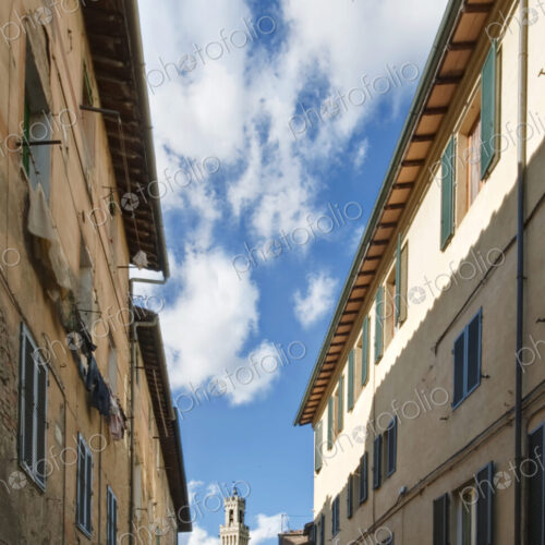 Torre del Mangia Seen From an Alley