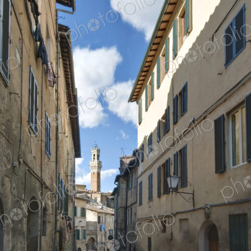 Torre del Mangia Seen From an Alley