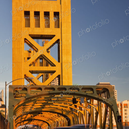 Tower Bridge at sunset, Sacramento river road bridge, tall towers and rows of arches… Tower Bridge at sunset, Sacramento river road bridge, tall towers and rows of arches…