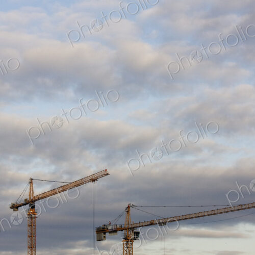Tower Cranes and Clouds Tower Cranes and Clouds