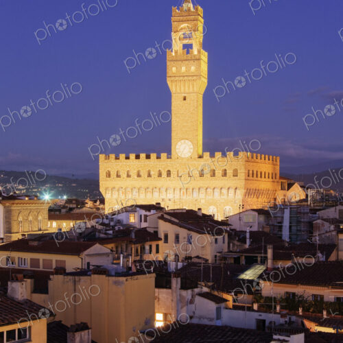 Tower of Palazzo Vecchio at Dusk Tower of Palazzo Vecchio at Dusk