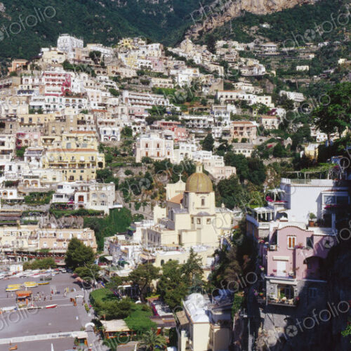 Town of Positano on the Amalfi Coast Town of Positano on the Amalfi Coast