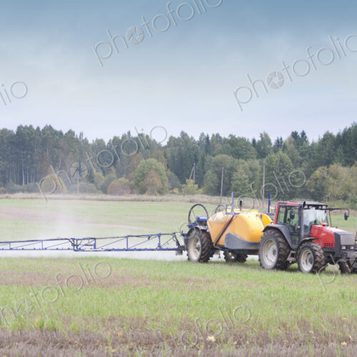 Tractor Spraying Herbicide Tractor Spraying Herbicide