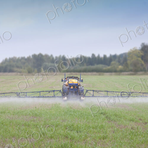 Tractor Spraying Herbicide Tractor Spraying Herbicide
