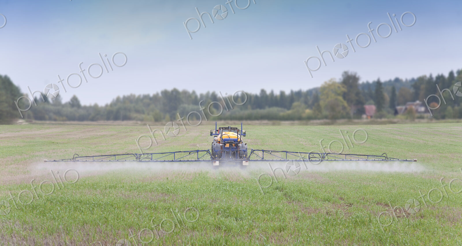 Tractor Spraying Herbicide