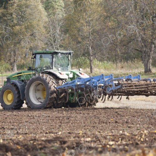 Tractor With an Aerator Tractor With an Aerator