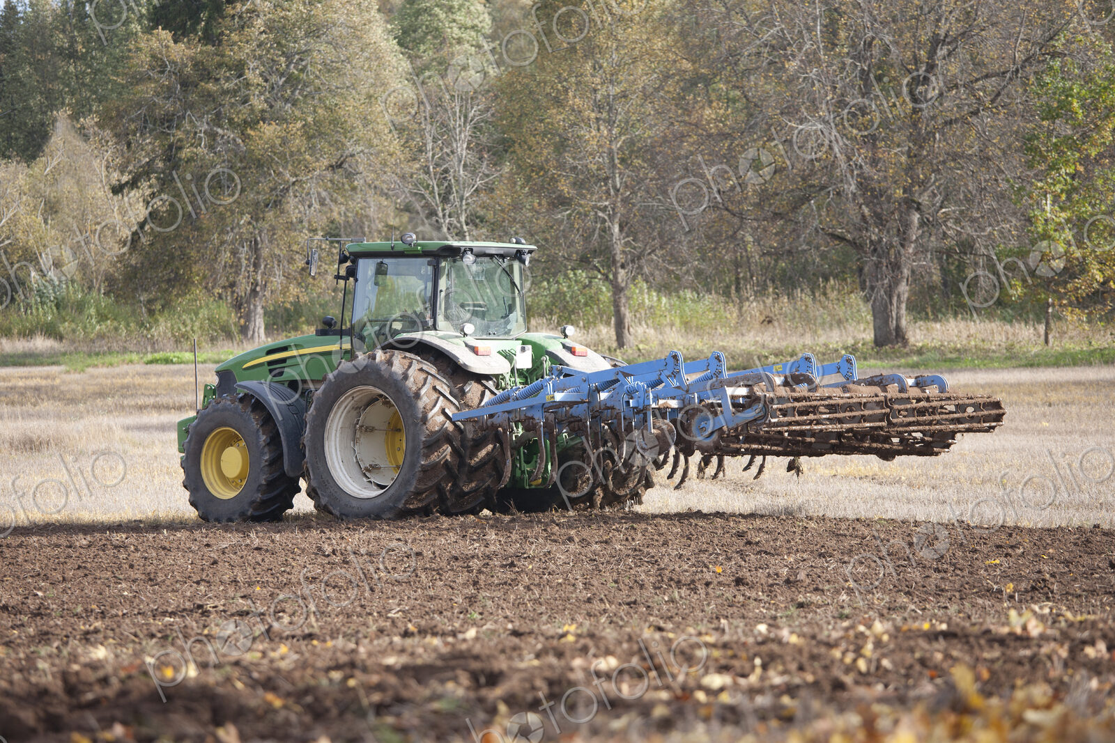 Tractor With an Aerator