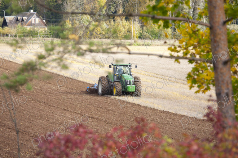 Tractor With an Aerator