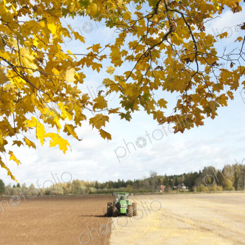 Tractor With an Aerator Tractor With an Aerator