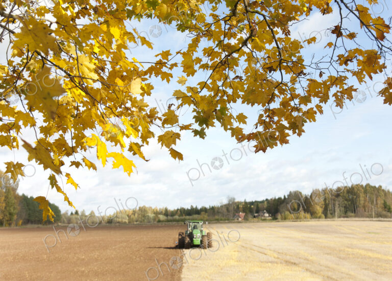 Tractor With an Aerator