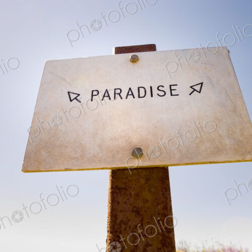 Trail sign leading to Paradise, Mount Rainier National Park, Washington.