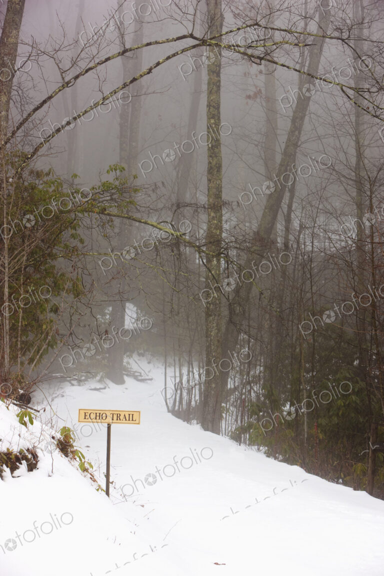 Trailhead Covered With Snow