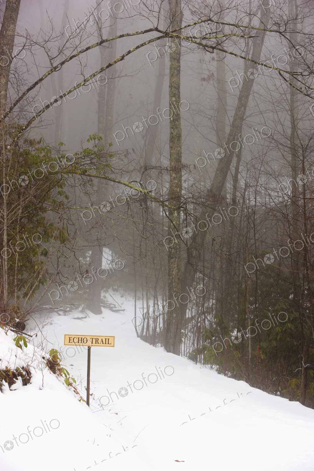 Trailhead Covered With Snow