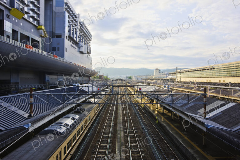 Train at a City Station Platform