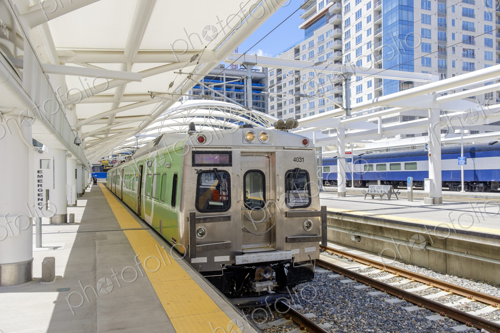 Train waiting at train station