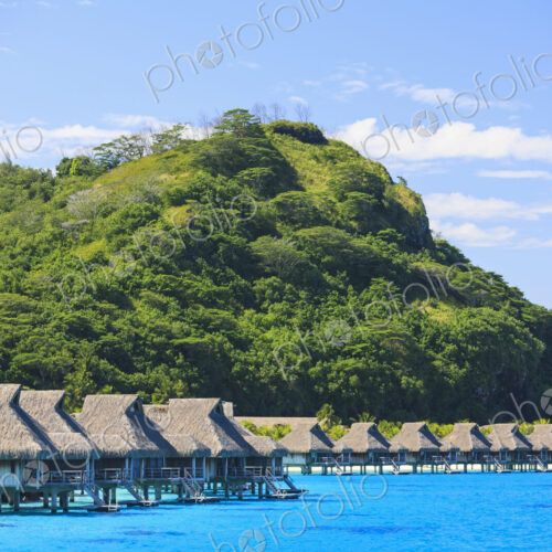 Tropical resort, Bora Bora, French Polynesia Tropical resort, Bora Bora, French Polynesia