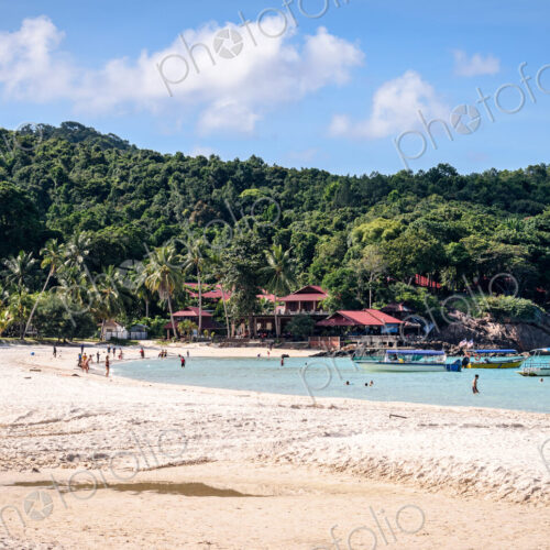 Tropical sandy beach at Palau Redang, Malaysia.