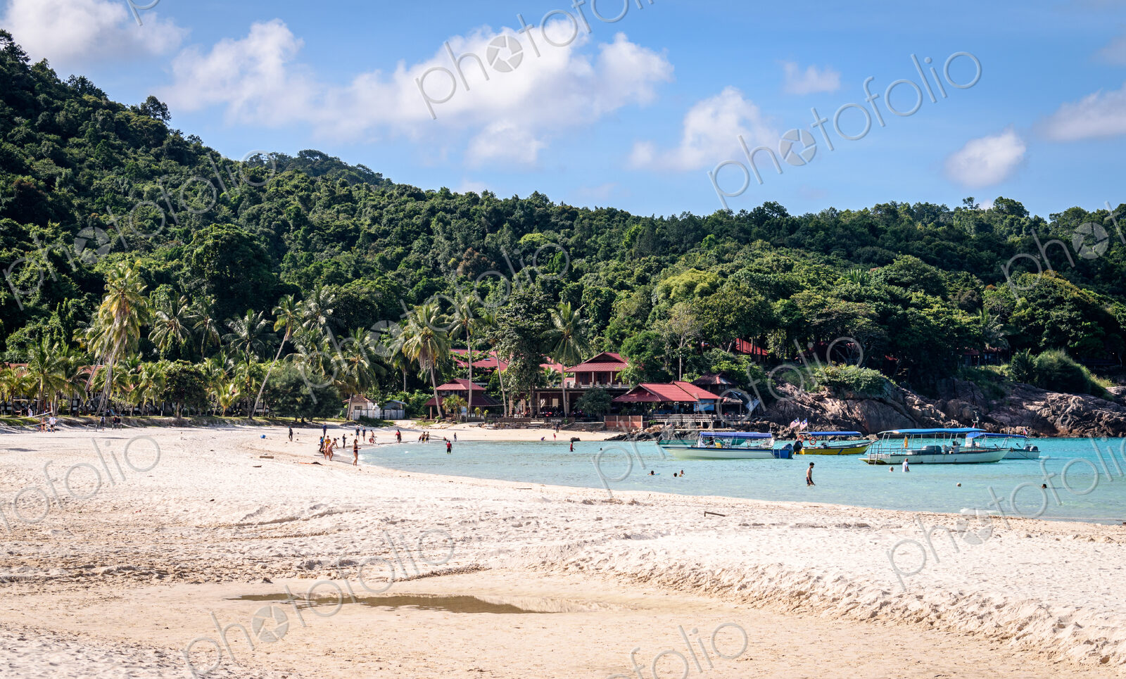 Tropical sandy beach at Palau Redang, Malaysia.