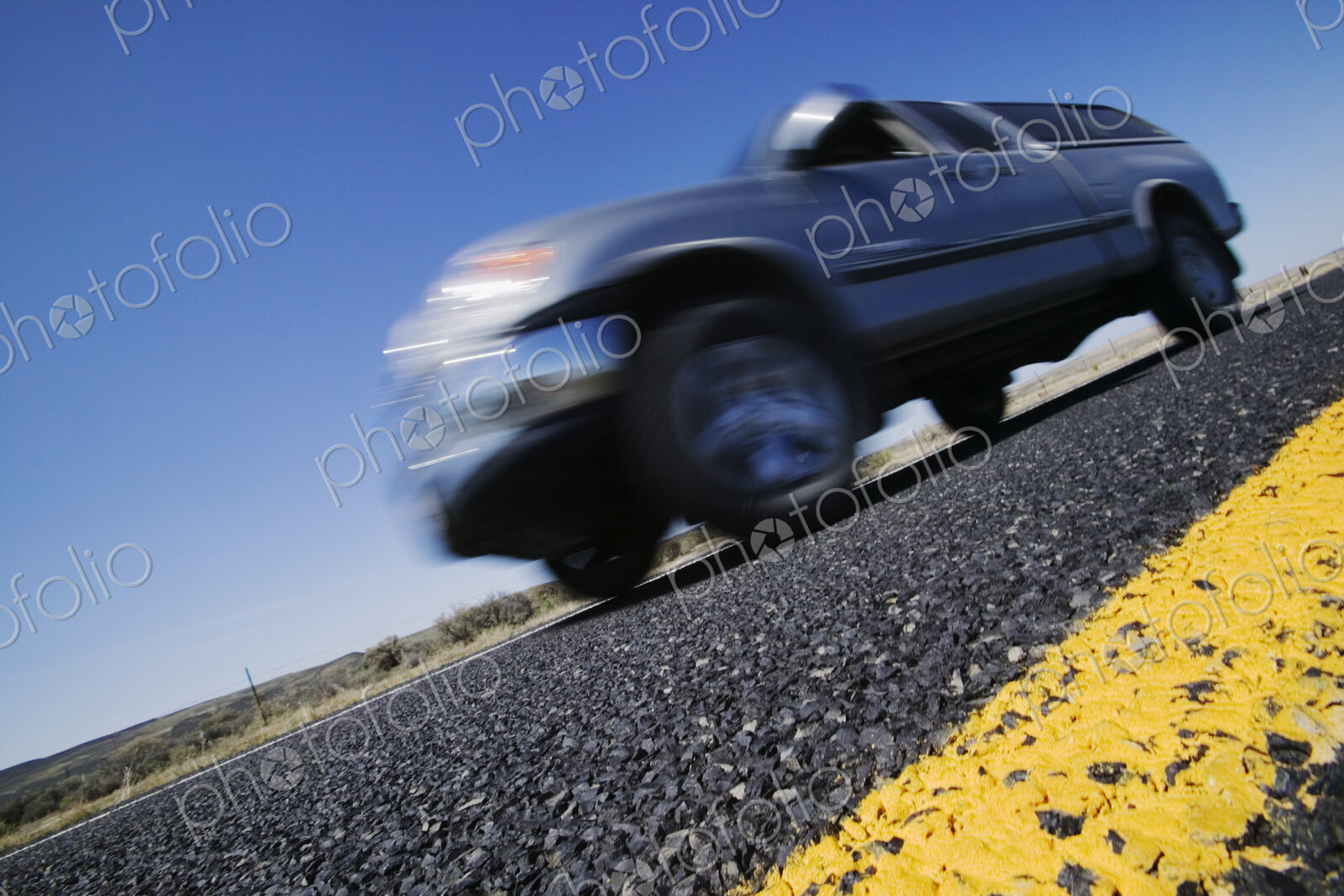 Truck Driving on Road