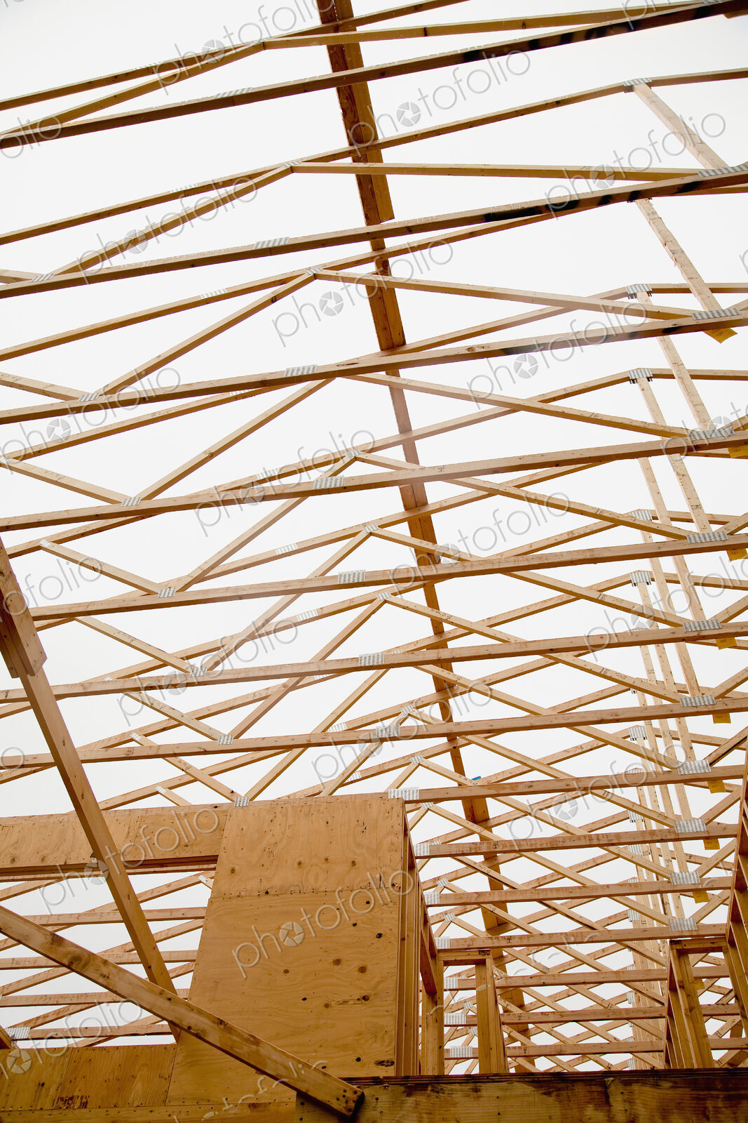Trusses in Home Under Construction
