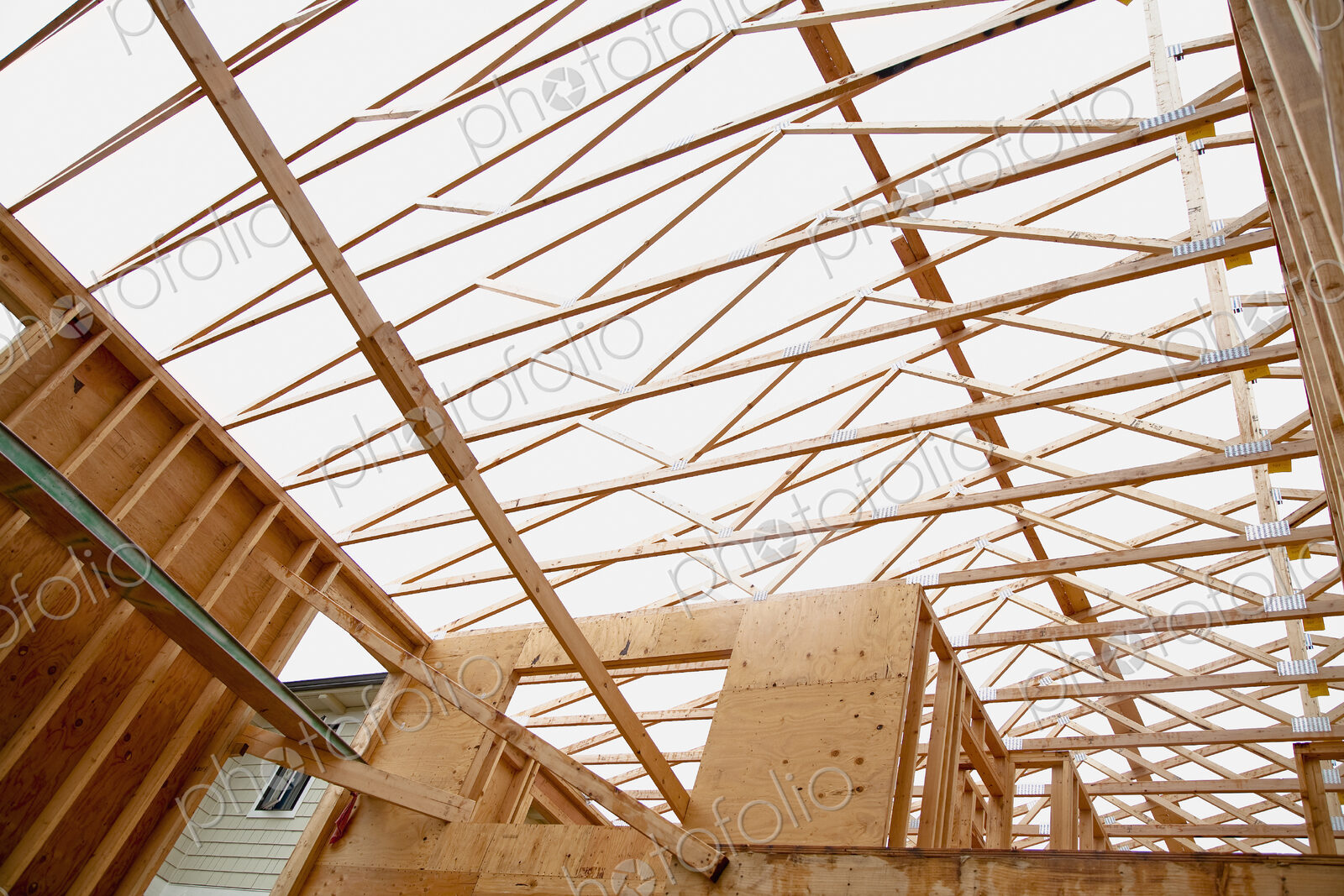 Trusses in Home Under Construction