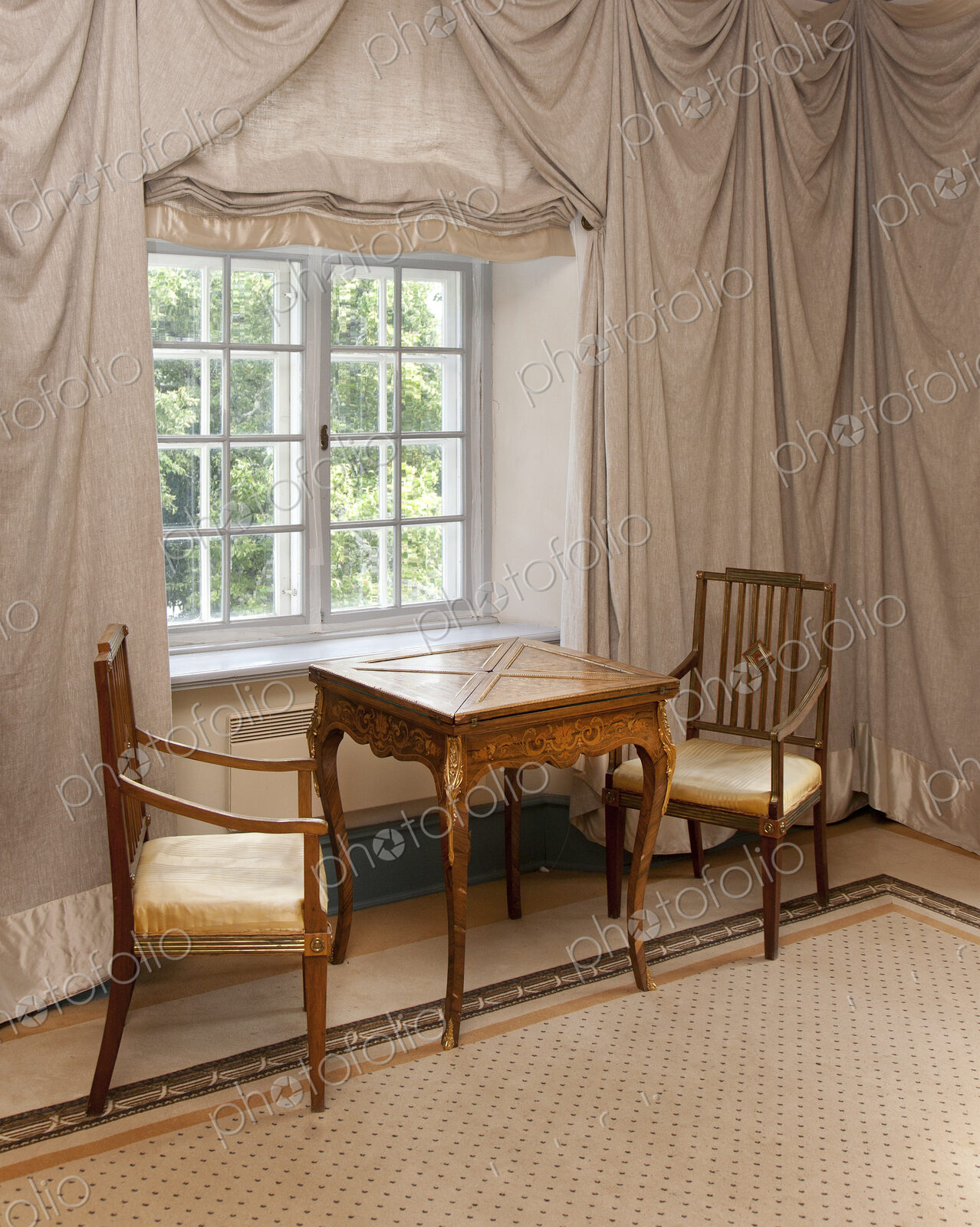 Two Chairs and a Small Table