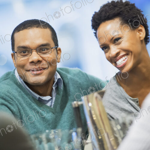 Two couples at dinner table