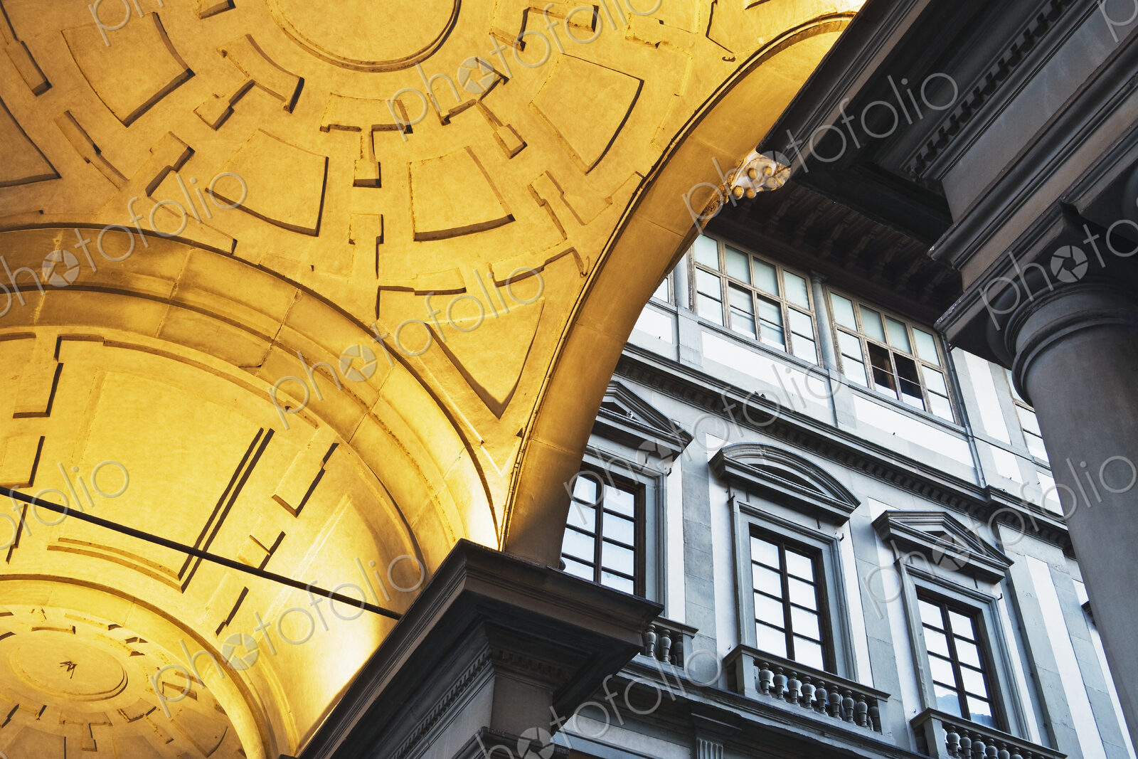 Uffizi Gallery Ceiling Detail Light Up