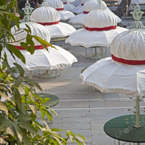 Umbrella Tables in the Jag Mandir Palace Umbrella Tables in the Jag Mandir Palace