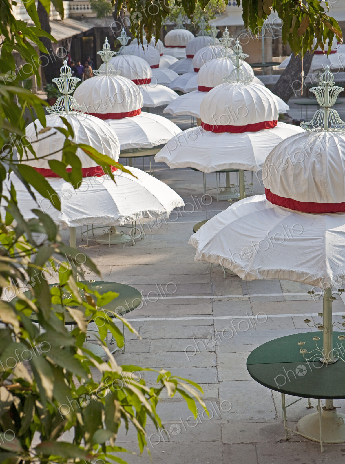 Umbrella Tables in the Jag Mandir Palace