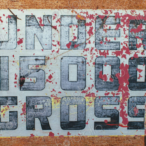 Under 15000 Gross sign painted on side of old truck Under 15000 Gross sign painted on side of old truck