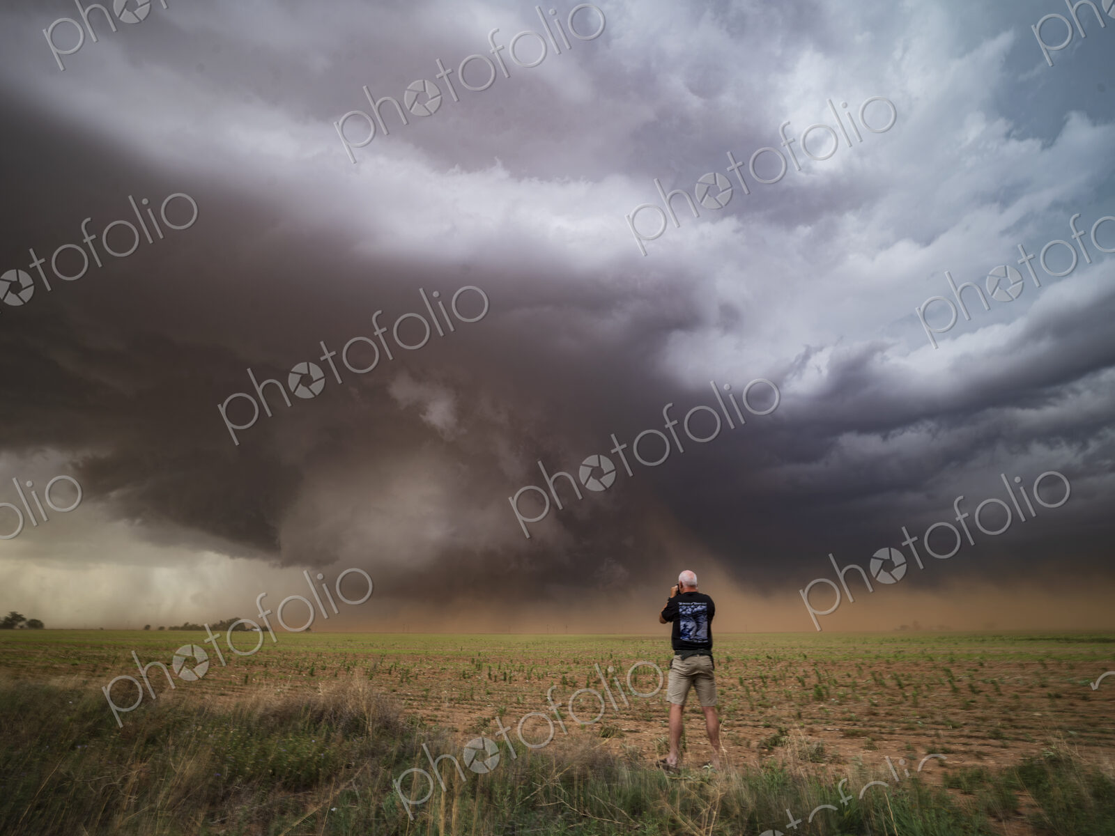 Under the Base of a Storm Looking up at the Edge of the Anvil