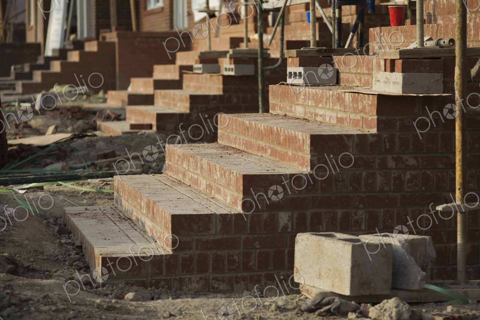 Unfinished Brick Stairs