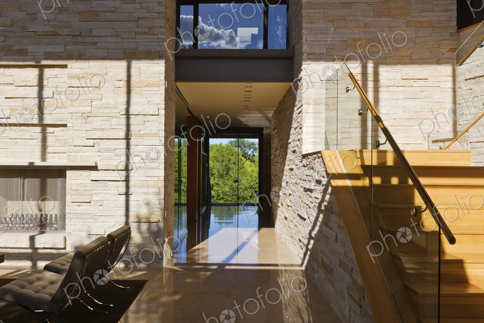 Upscale Living Room and Hallway