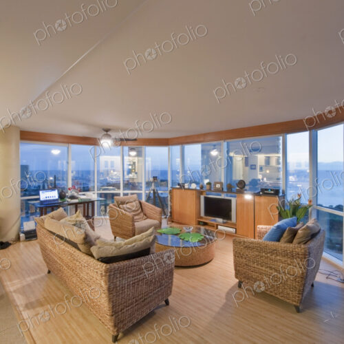Upscale Living Room and Kichenette in High Rise Condo Upscale Living Room and Kichenette in High Rise Condo